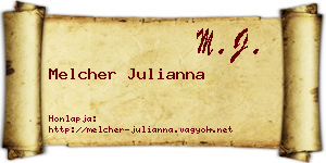 Melcher Julianna névjegykártya